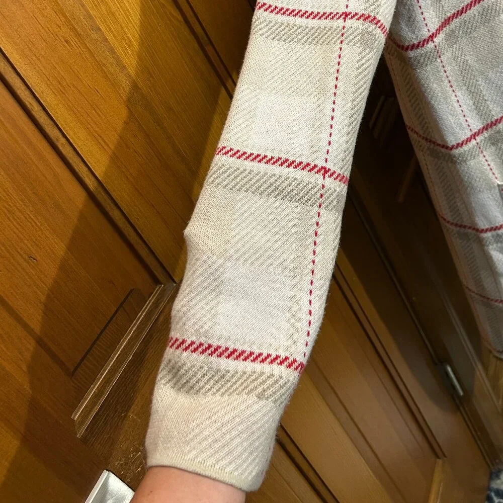 LANDS' END Women's Lofty Coatigan - Birdseye Jacquard - Worn Once - Picture 4 of 12